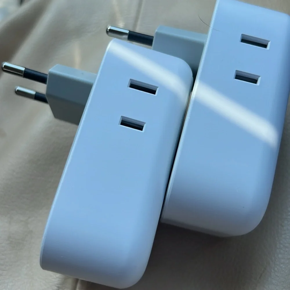 Europe Travel Plug Adapter USB C US to EU Power Charger for France Italy Spain.